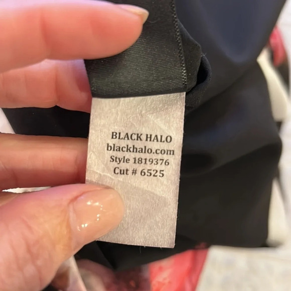 Black Halo Jevette Baily Print Sheath  Floral Dress - Picture 9 of 11